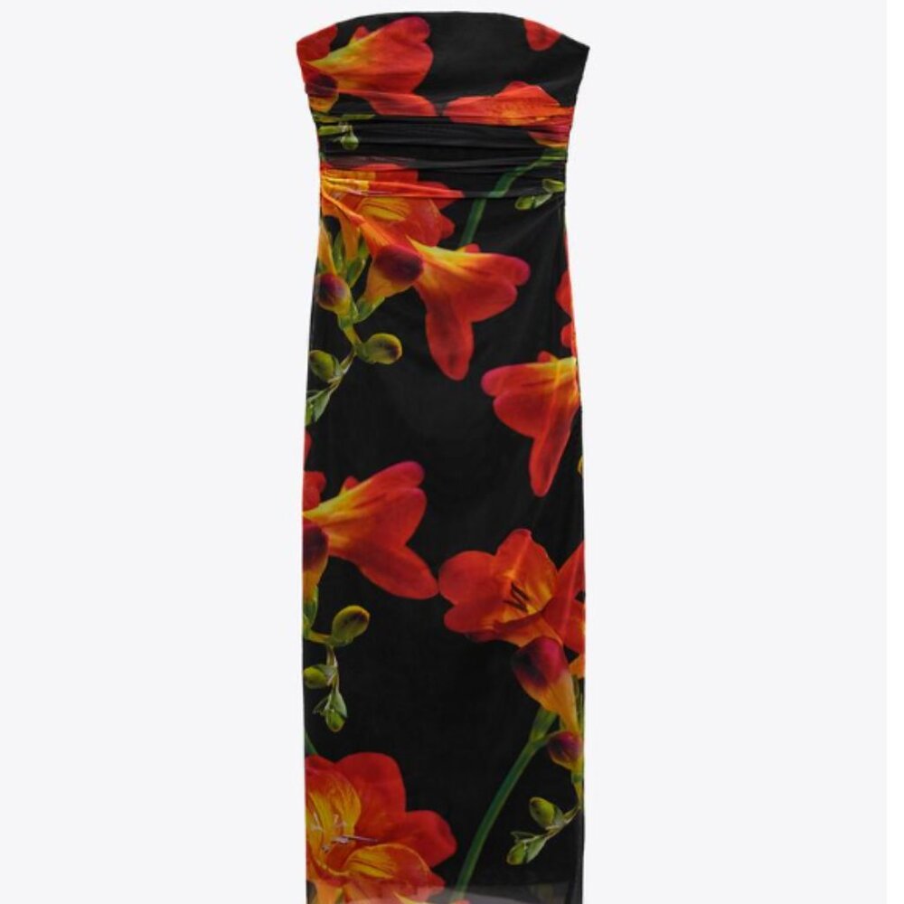 Strapless Flower Dress